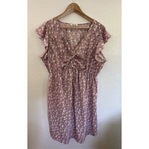 Hint Of Blush Dress Womens Large Pastel Pink Floral